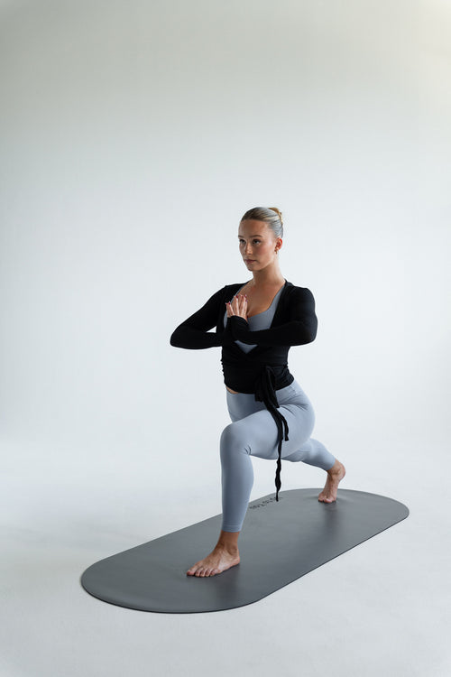 Ballet Wrap Top in Black